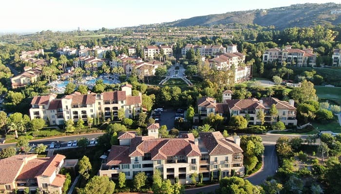 Aerial view of luxury neighborhood in Newport Coast - best real estate agent in Newport Coast